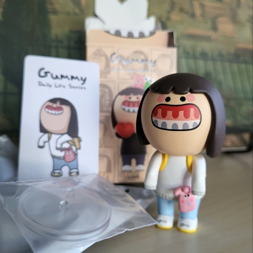 PopMart Gummy Blind Box Embarrassed Kawaii Designer Toy Bunny Bag